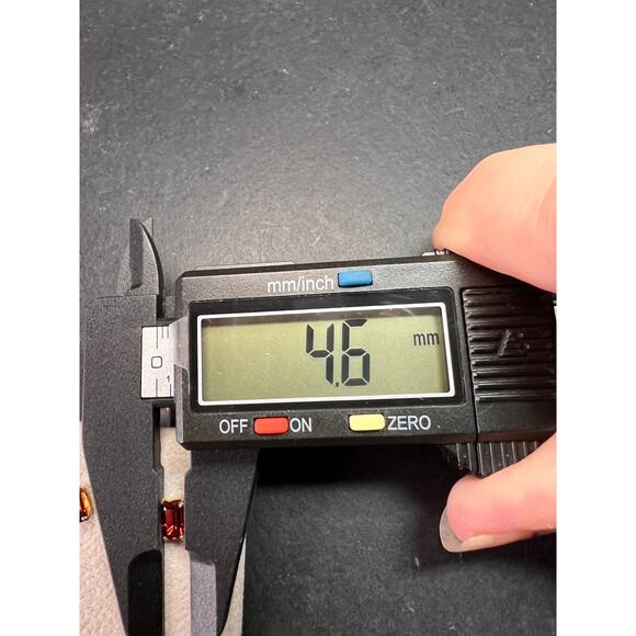 14k Gold Emerald-Cut Garnet Stud Earrings - Picture 14 of 16